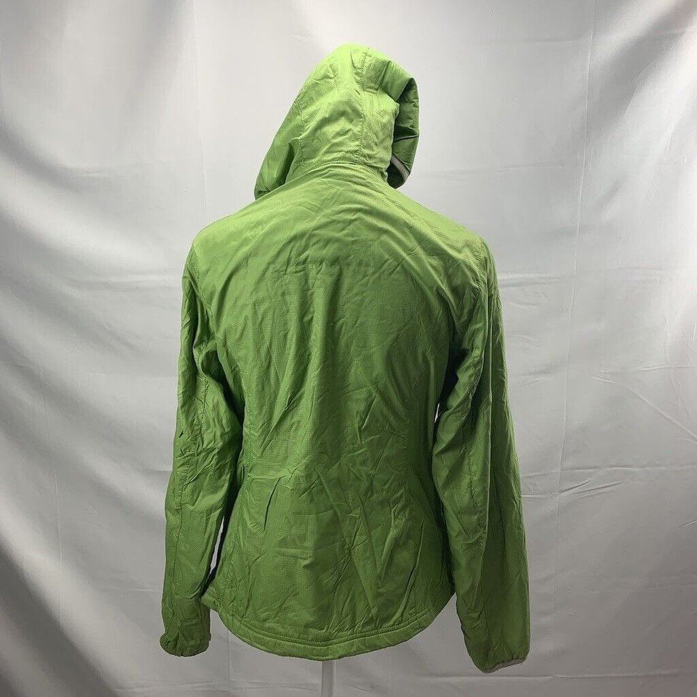 St. John’s Bay Green Nylon Jacket Coat Plush Fuzzy Lining Zip Up Hooded S - Picture 4 of 8